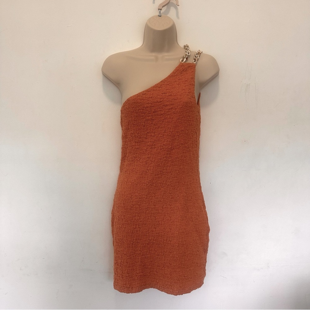 Camila Coelho Ursula Peach One Shoulder Bodycon Dress Revolve Size Small - Picture 2 of 11